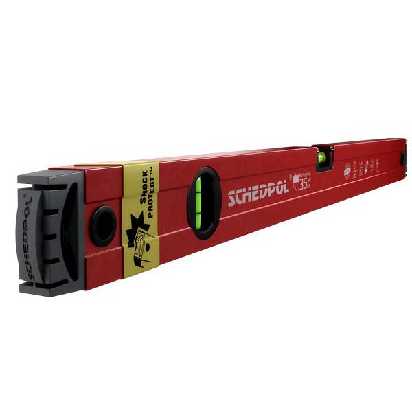 POZIOMNICA WSTRZĄSOODPORNA CZERWONA SCHEDPOL SHOCK PROTECT PION/POZIOM 80CM