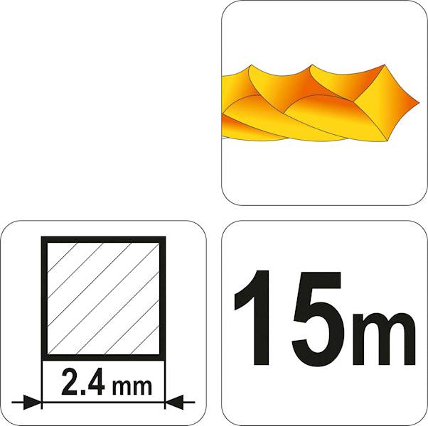 ŻYŁKA TNĄCA DO KOSY PODKASZARKI SILENT 2,4MM 15M KWADRAT 89480 FLO