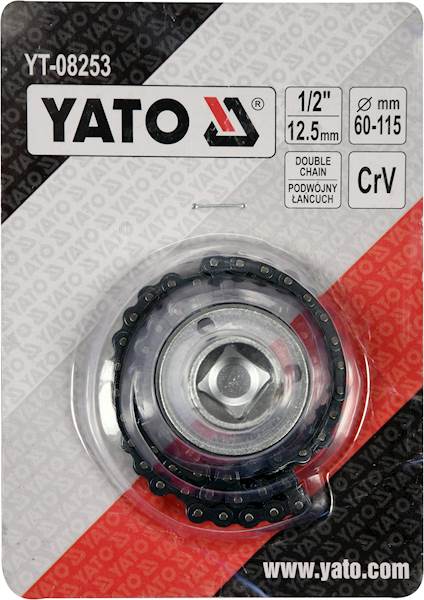 KLUCZ ŁAŃCUCHOWY DO FILTRÓW OLEJU 1/2" 60-155MM YT-08253 YATO