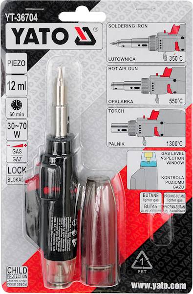 LUTOWNICA GAZOWA 3W1 OPALARKA PALNIK YT-36704 YATO