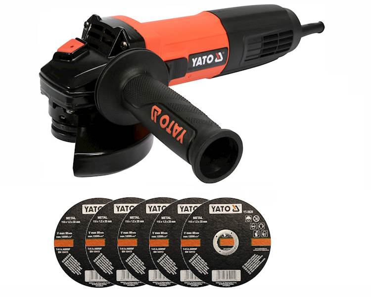 SZLIFIERKA KĄTOWA 720W 115MM 82091 YATO + 5 TARCZ YATO