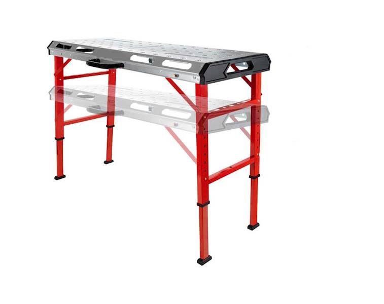 PRZENOŚNY, MOBILNY STÓŁ SPAWALNICZY STALOWY 1068X532MM OCYNK DO 454 KG Z REGULACJĄ WYSOKOŚCI KD639