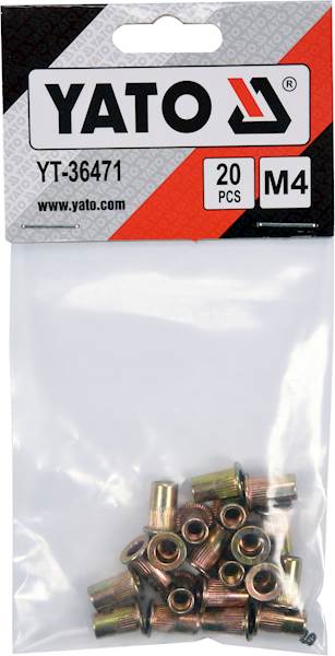 NITONAKRĘTKI STALOWE M4, 20szt. YT-36471 YATO