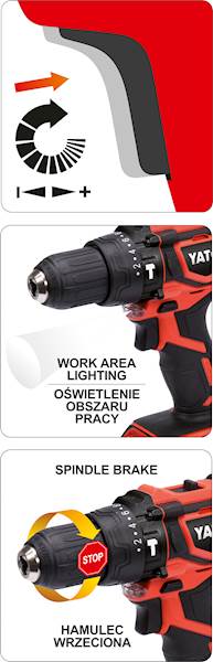 WIERTARKO WKRĘTARKA 18V ZESTAW BATERIA + ŁADOWARKA YT-82780 YATO