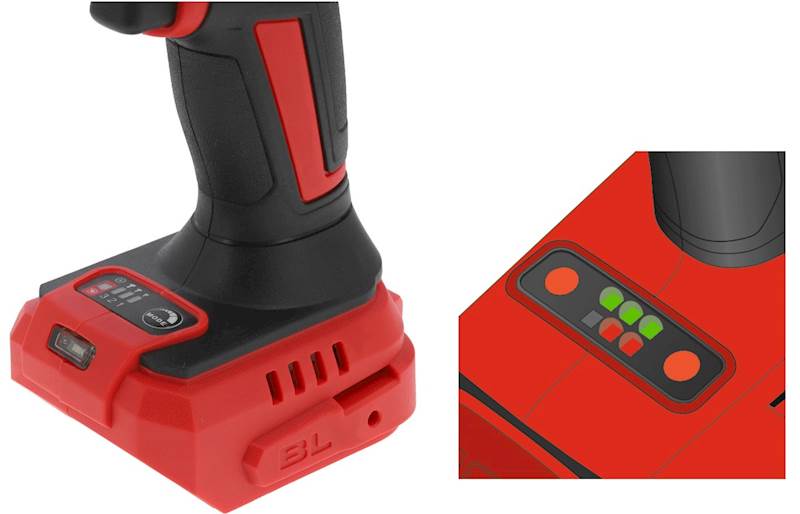 KLUCZ UDAROWY AKUMULATOROWY 18V 3/4'' 2400NM (KORPUS) DO PRACY ZE SRUBAMI M16 - M36 BEZSZCZOTKOWY YT-828074 YATO