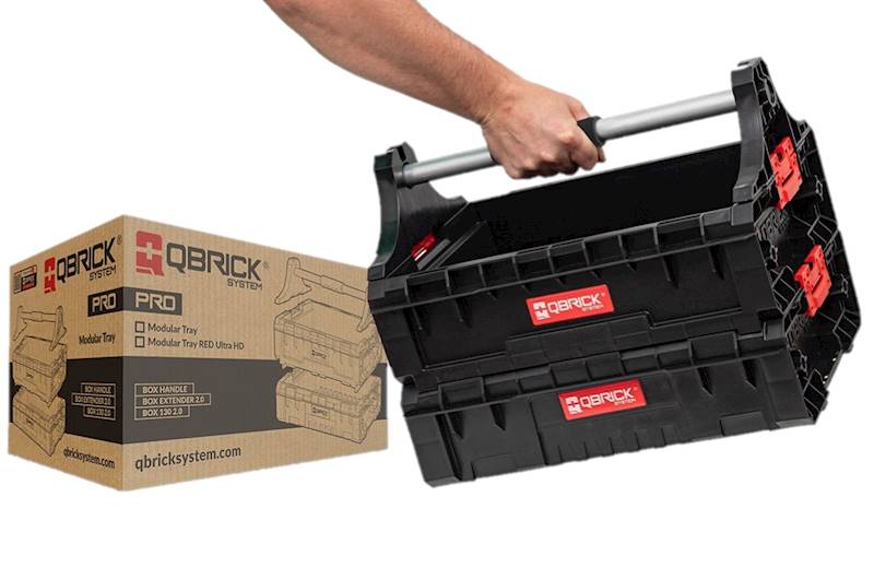 SKRZYNKA, KOSZ QBRICK SYSTEM PRO MODULAR TRAY BOX HANDLE + BOX EXTENDER 2.0 + BOX 130 2.0