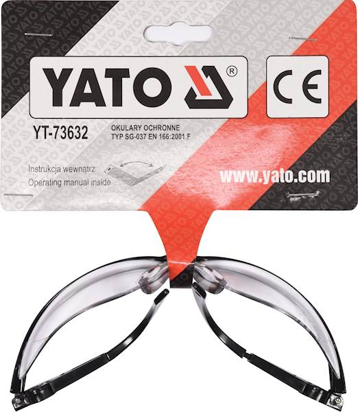 OKULARY OCHRONNE BEZBARWNE TYP. SG-037 YT-73632 YATO BHP