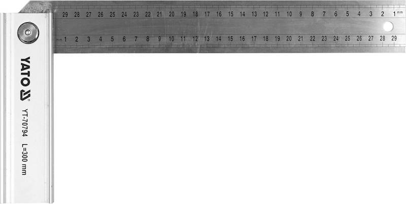 KĄTOWNIK NASTAWNY L DO MIERZENIA I TRASOWANIA 300MM Z BLACHY SS YT-70794 YATO