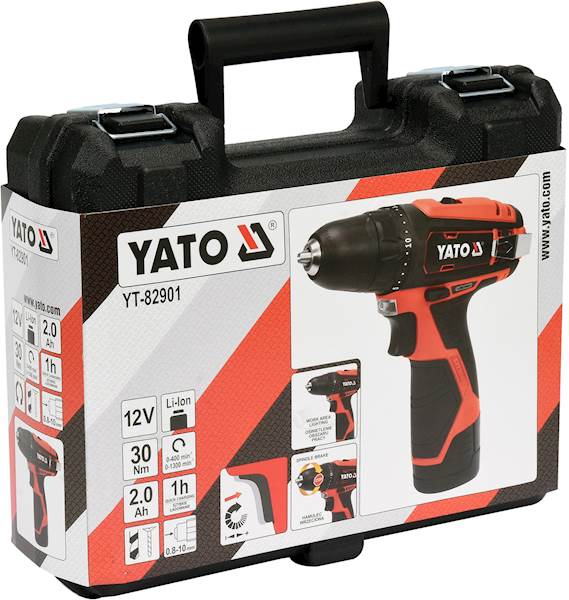WKRĘTARKA KOMPAKTOWA 12V (1X2,0AH; 60MIN; 30NM; BMC) YT-82901 YATO