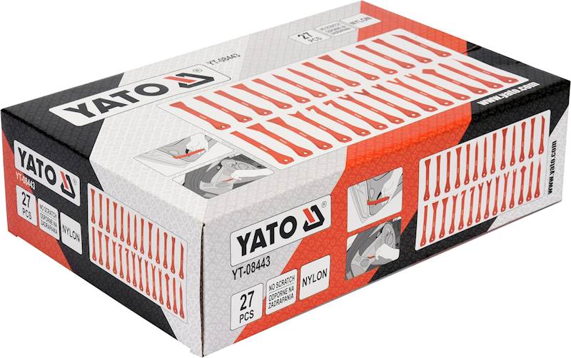 ZESTAW ŚCIĄGACZY DO TAPICERKI 27 CZĘŚCI  YT-08443  YATO