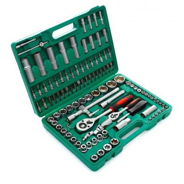 ZESTAW NARZĘDZIOWY 1/2'',1/4" KLUCZY NASADOWYCH, BITY, TORX 108 CZĘŚCI. Bestcraft EC303