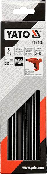 KLEJ DO PISTOLETU NA GORĄCO 5szt.11x200mm CZARNY  YT-82433 YATO