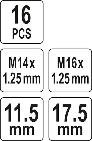 ZESTAW DO NAPRAWY GWINTOW ŚWIEC ZAPŁONOWYCH M14, M16 YT-17580 YATO