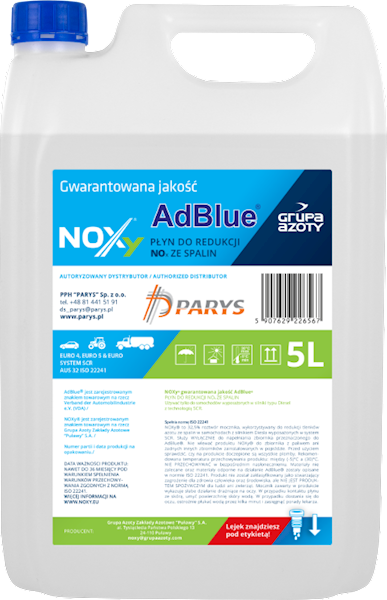 NOXY® ADBLUE® DIESEL PŁYN KATALICZNY DPF 5L + LEJEK