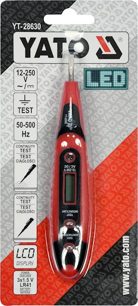 PRÓBNIK, WSKAŹNIK NAPIĘCIA 12-250V YT-28630 YATO
