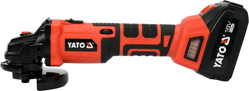 SZLIFIERKA KĄTOWA BEZSZCZOTKOWA AKUMULATOROWA 18V/3Ah 125MM YT-82829 YATO