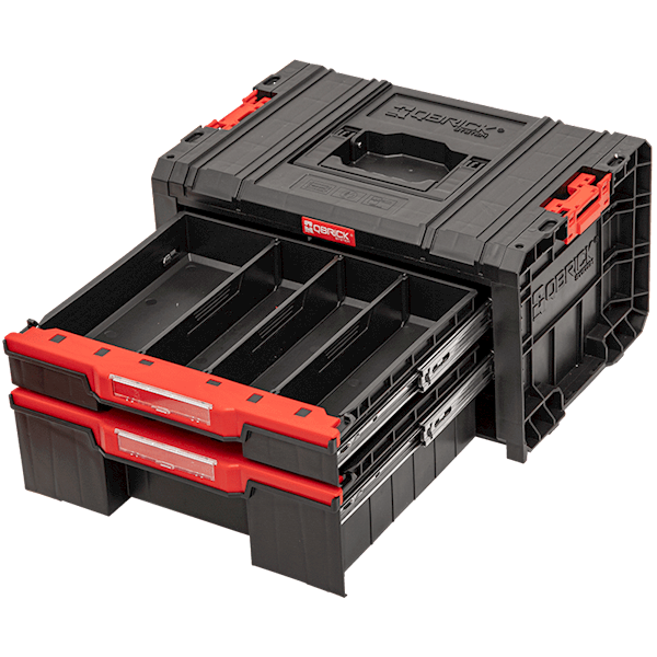 SKRZYNKA NARZĘDZIOWA Z 2 SZUFLADAMI QBRICK SYSTEM PRO DRAWER 2 TOOLBOX BASIC SKRQPROD2BCZAPG001