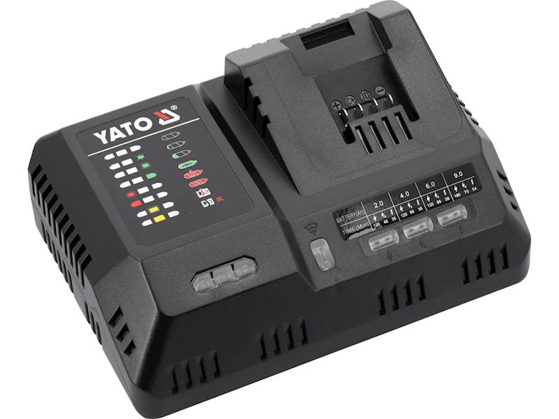 ŁADOWARKA INTELIGENTNA SUPER SZYBKA Z UKŁADEM CHŁODZENIA 18V (2,4-12A) YT-828502 YATO