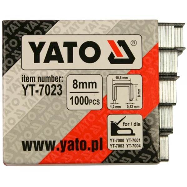 ZSZYWKI TAPICERSKIE 8MM 1,2x10,6MM 1000SZT. YT-7023 YATO