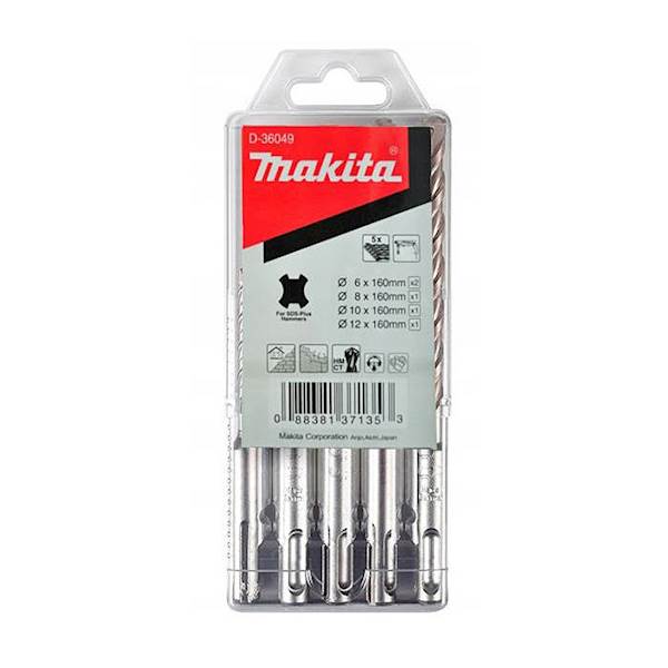 ZESTAW WIERTEŁ SDS-PLUS DO BETONU, MURU 6-12 5SZT. MAKITA D-36049