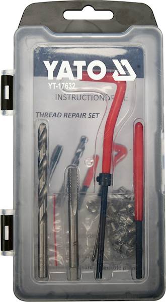 ZESTAW DO NAPRAWY GWINTÓW GWINTU GWINTOWNIKI M6 x 1,0mm YT-17632 YATO