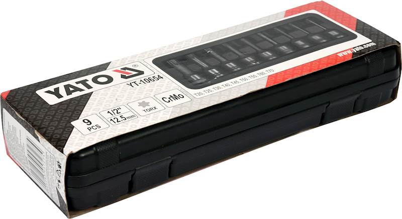 ZESTAW KLUCZY UDAROWY TRZPIENIOWYCH TORX 1/2" YT-10654 YATO