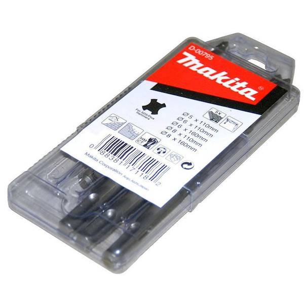 ZESTAW WIERTEŁ DO BETONU SDS-PLUS 5szt. MAKITA D-00795
