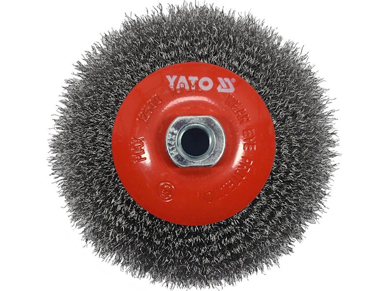 SZCZOTKA TARCZ GWINT 125MM M14 INOX DRUT NIERDZEWNY YT-47612 YATO
