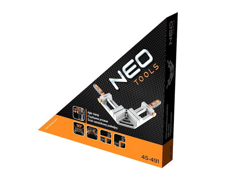 PODWÓJNY ŚCISK KĄTOWY NAROŻNY 90° STOLARSKI IMADŁO 45-491 NEO TOOLS