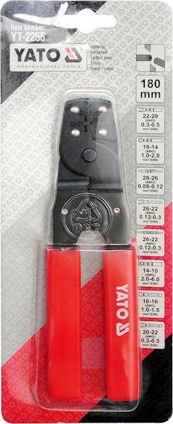 SZCZYPCE DO ZACISKANIA KONEKTORÓW 0.08-6 MM2, 2 FUNKCJE YT-2256 YATO