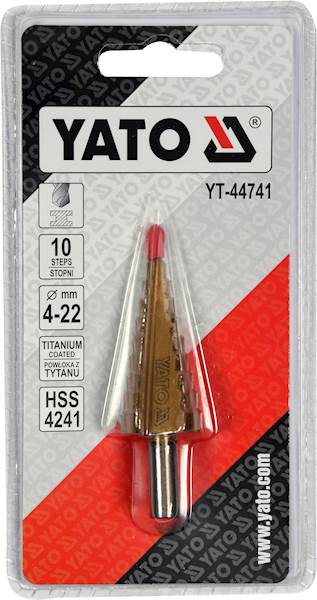WIERTŁO STOPNIOWE 4-22MM HSS 4241 YT-44741 YATO