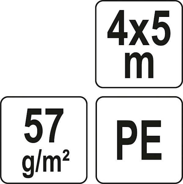 PLANDEKA 4X5M 57g/m2 ZIELONA 85133 FLO