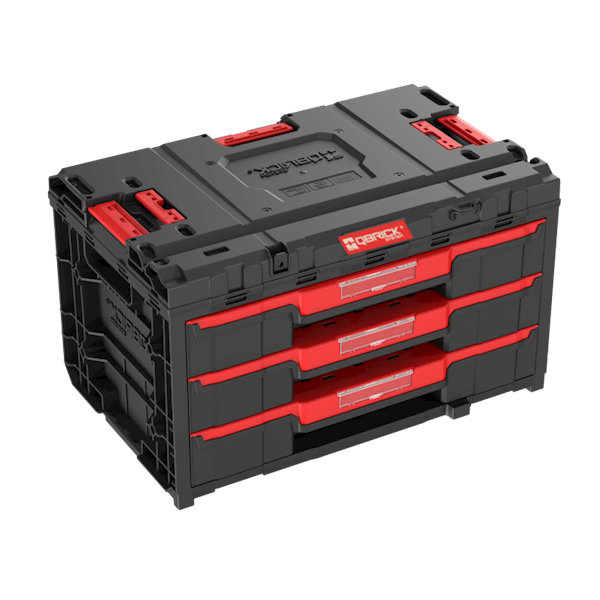 SKRZYNKA NARZĘDZIOWA Z 3 SZUFLADAMI QBRICK SYSTEM ONE DRAWER 3 TOOLBOX 2.0