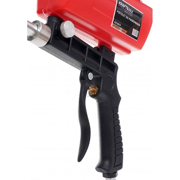 PISTOLET DO PIASKOWANIA ZE ZBIORNIKIEM PNEUMATYCZNY 600ML 1/4" DYSZA PIASKARKA  KD10679