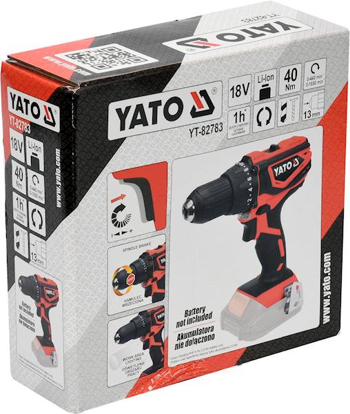 WIERTARKO-WKRĘTARKA 18V (SILNIK MABUCHI) BODY YT-82783 YATO