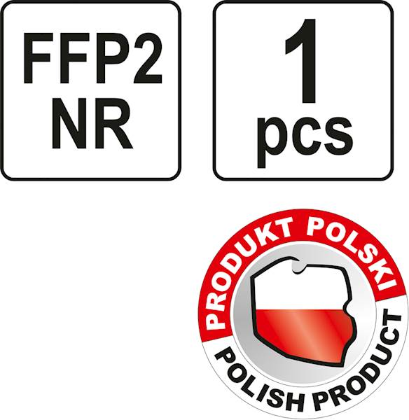 PÓŁMASKA FILTRUJĄCA FFP2/PZ Z ZAWOREM YT-74949 YATO