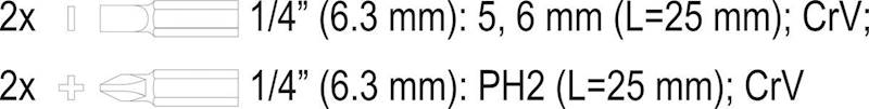 SKROBAK MALARSKI PROFILOWANY STAL NIERDZEWNA + BITY 1/4'' YT-52870 YATO