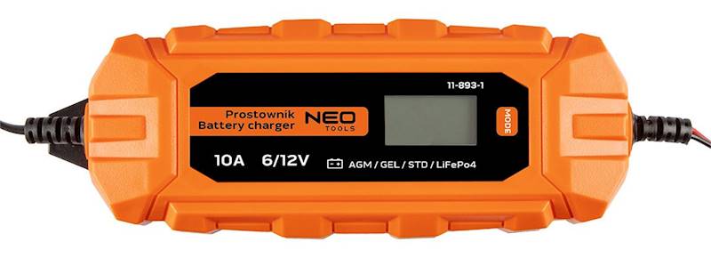 PROSTOWNIK AUTOMATYCZNY 10A/160W, 3-200AH, DO AKUMULATORÓW KWASOWYCH / AGM / GEL 11-893-1 NEO