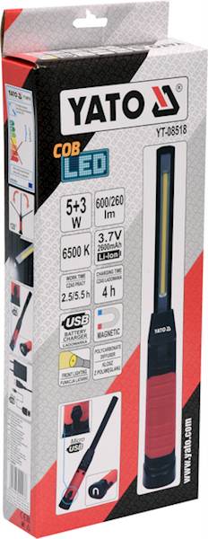LAMPA WARSZTATOWA COB LED 5W, 3-TRYBY YT-08518 YATO