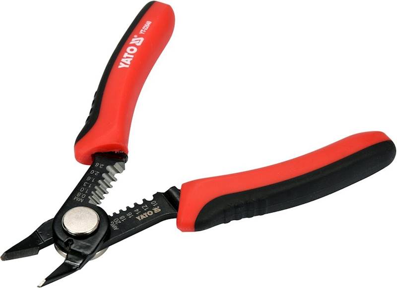 OBCINAK, SZCZYPCE DO CIĘCIA I ŚCIĄGANIA IZOLACJI 140MM 0.8-2.6MM2 YT-22640 YATO