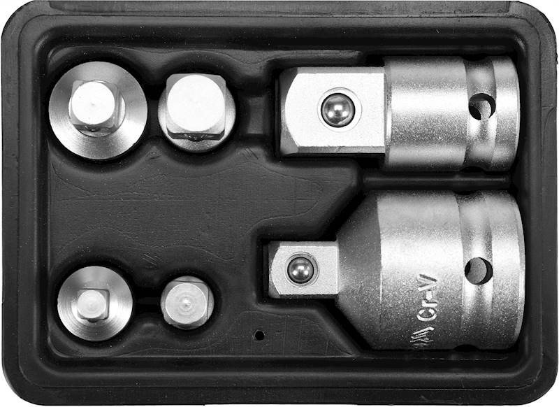REDUKCJE ADAPTERY REDUKCYJNE ZESTAW 6 szt. 1/2" 1/4" 3/8" 3/4" CRV YT-10671 YATO