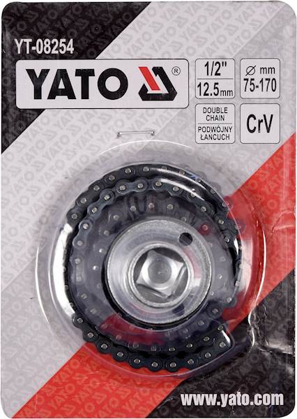 KLUCZ ŁAŃCUCHOWY DO FILTRÓW OLEJU 1/2" 75-170MM YT-08254 YATO
