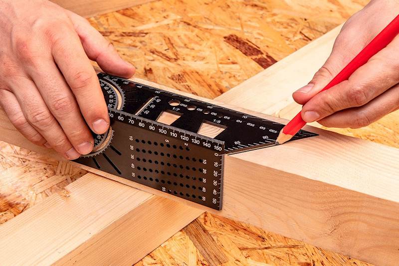 KĄTOWNIK JAPOŃSKI STOLARSKI NAROŻNY 3D METALOWY 72-115 NEO