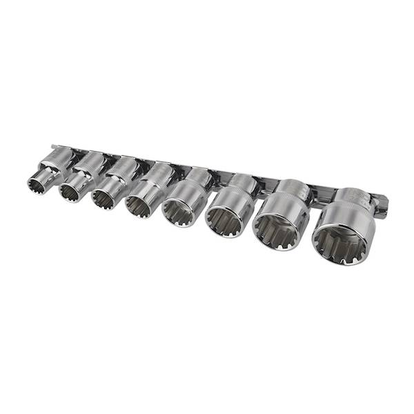 ZESTAW KLUCZY NASADEK TYPU SPLINE 10-24MM 1/2'' 8SZT. 08-651 NEO TOOLS