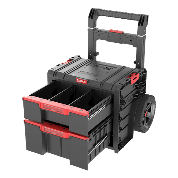 MOBILNA SKRZYNKA NARZĘDZIOWA Z 2 SZUFLADAMI NA KOŁACH QBRICK SYSTEM PRO CART 2.0 PLUS DRAWER 2