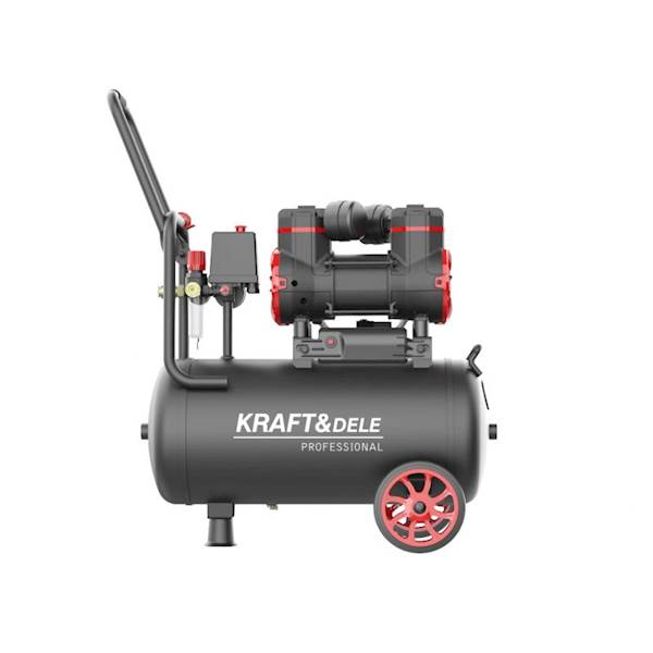 KOMPRESOR 24L CICHY BEZOLEJOWY 2 TŁOKI 2 POMPY SPREŻARKA 230V SEPARATOR KD1390