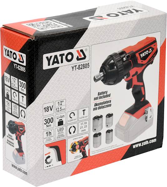 KLUCZ UDAROWY 1/2" 300NM YT-82805 YATO KORPUS BODY