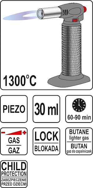 PALNIK GAZOWY, ZAPALNICZKA LUTOWNICA YT-36700 YATO