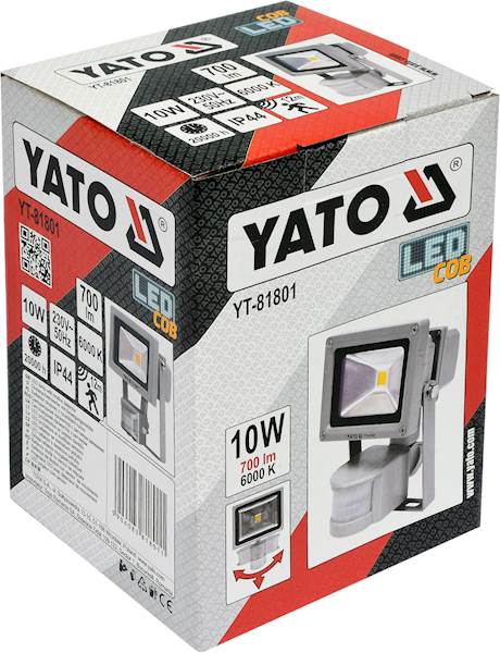 REFLEKTOR LED Z CZUJNIKIEM RUCHU 10W 700LM YT-81801 YATO