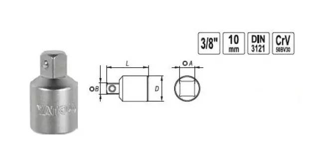 REDUKCJA ADAPTER 3/8'' F na 1/2'' M YT-3854 YATO